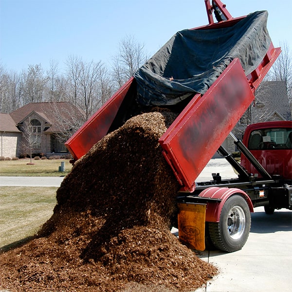 mulch delivery we offer a variety of mulch options including hardwood, cedar, and pine